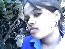 Massaging hot boobs in the middle of forest