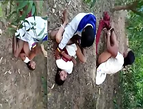 Bihari threesome sex outdoors MMS video